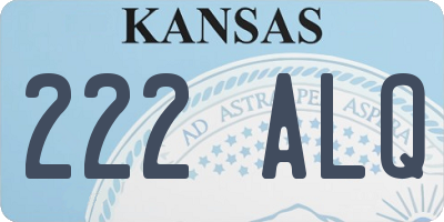 KS license plate 222ALQ