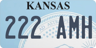 KS license plate 222AMH