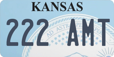 KS license plate 222AMT