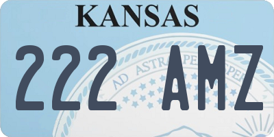 KS license plate 222AMZ