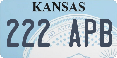 KS license plate 222APB