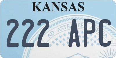 KS license plate 222APC