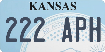 KS license plate 222APH