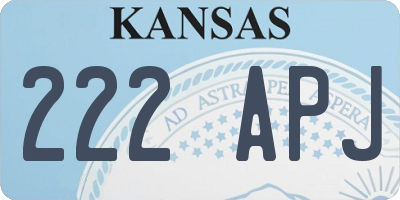 KS license plate 222APJ