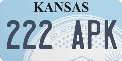 KS license plate 222APK