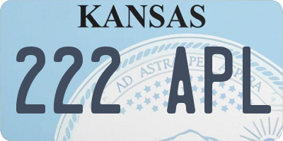 KS license plate 222APL