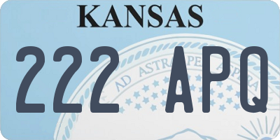 KS license plate 222APQ