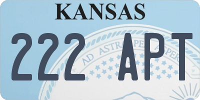 KS license plate 222APT