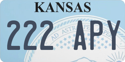 KS license plate 222APY