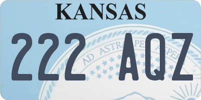 KS license plate 222AQZ