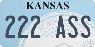 KS license plate 222ASS