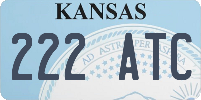 KS license plate 222ATC
