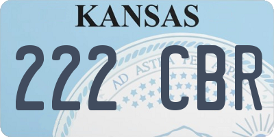 KS license plate 222CBR