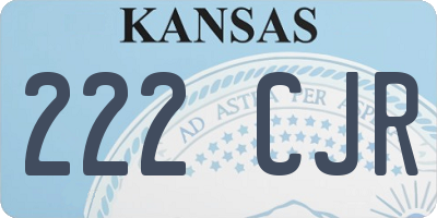 KS license plate 222CJR
