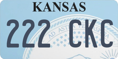 KS license plate 222CKC