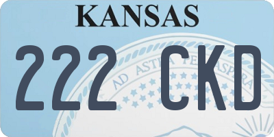KS license plate 222CKD