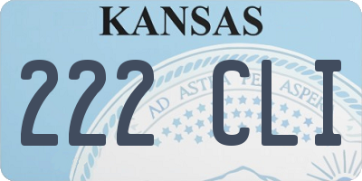 KS license plate 222CLI
