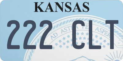 KS license plate 222CLT