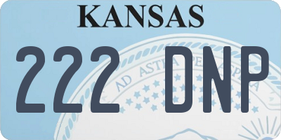 KS license plate 222DNP