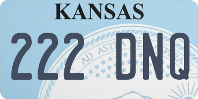 KS license plate 222DNQ