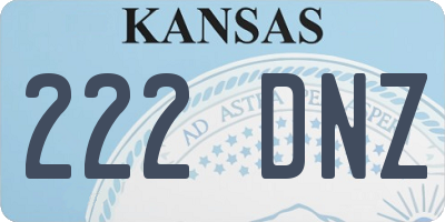 KS license plate 222DNZ