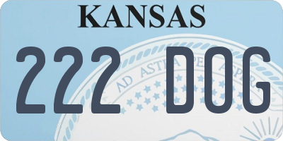 KS license plate 222DOG
