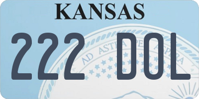KS license plate 222DOL