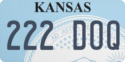 KS license plate 222DOQ