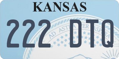 KS license plate 222DTQ