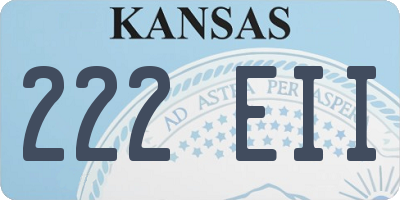 KS license plate 222EII