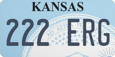 KS license plate 222ERG