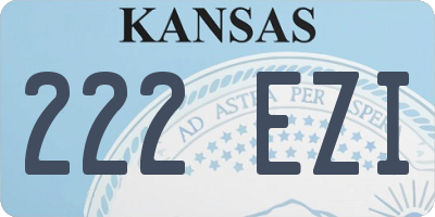 KS license plate 222EZI
