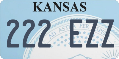 KS license plate 222EZZ