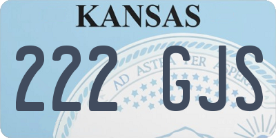 KS license plate 222GJS