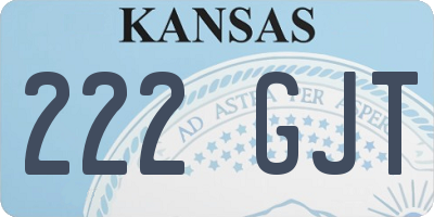 KS license plate 222GJT