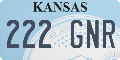 KS license plate 222GNR