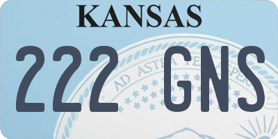 KS license plate 222GNS