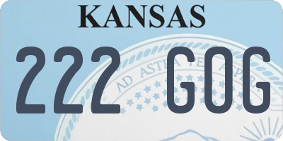 KS license plate 222GOG