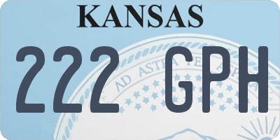 KS license plate 222GPH