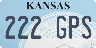 KS license plate 222GPS