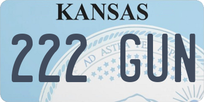KS license plate 222GUN