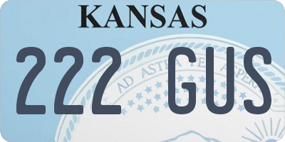 KS license plate 222GUS