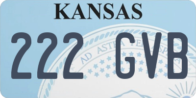 KS license plate 222GVB