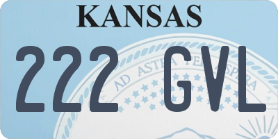 KS license plate 222GVL