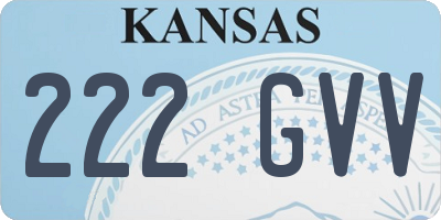 KS license plate 222GVV