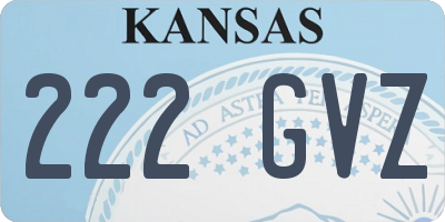 KS license plate 222GVZ