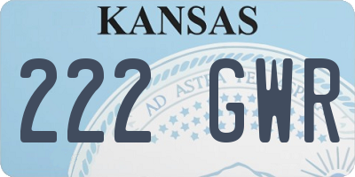 KS license plate 222GWR