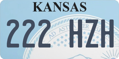 KS license plate 222HZH