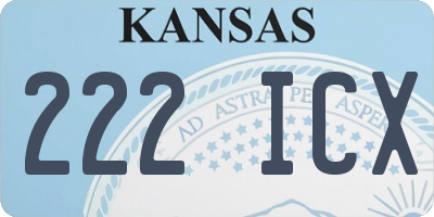 KS license plate 222ICX