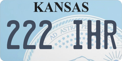 KS license plate 222IHR